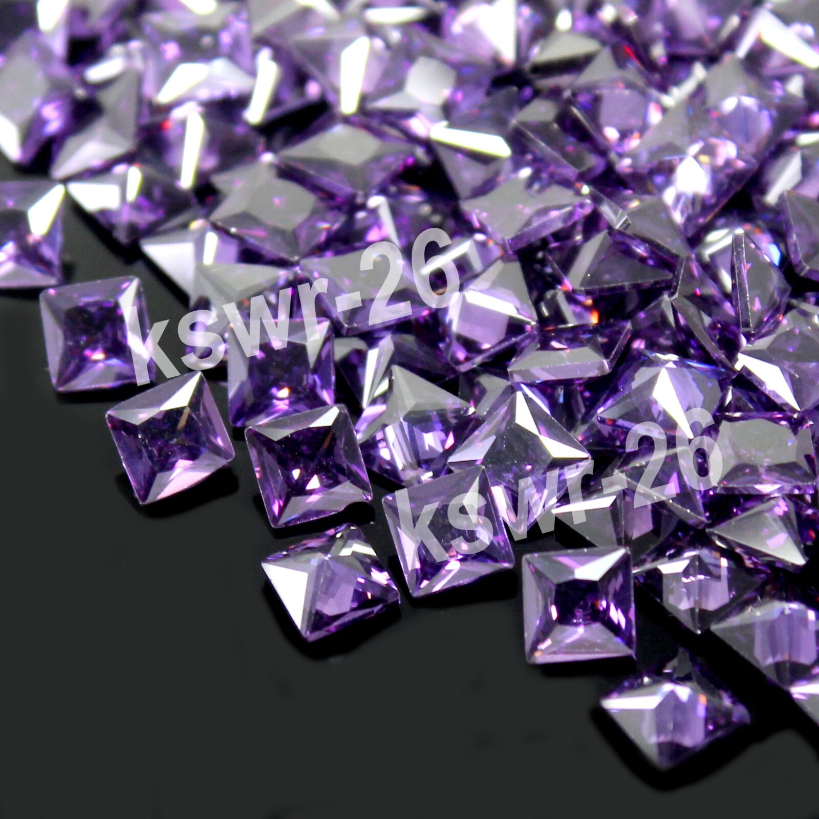 Natural Boysenberry Sapphire Calibrated 4.50 MM Princess Cut Gemstone 500 Pc Lot