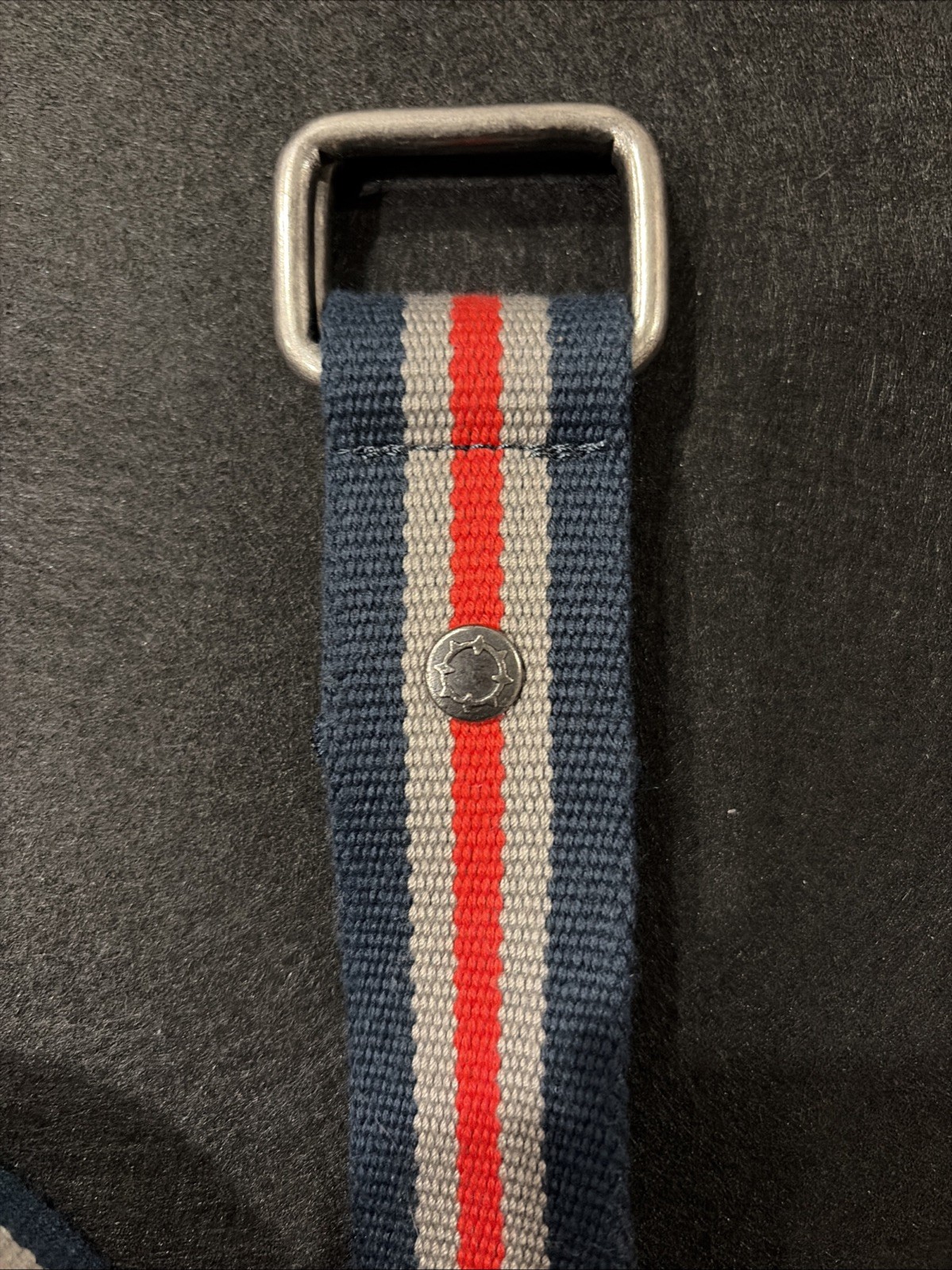 Vintage Hip Hop Y2k Striped Red/Navy/Grey M/L Belt Polyester 10deep Crooks LRG
