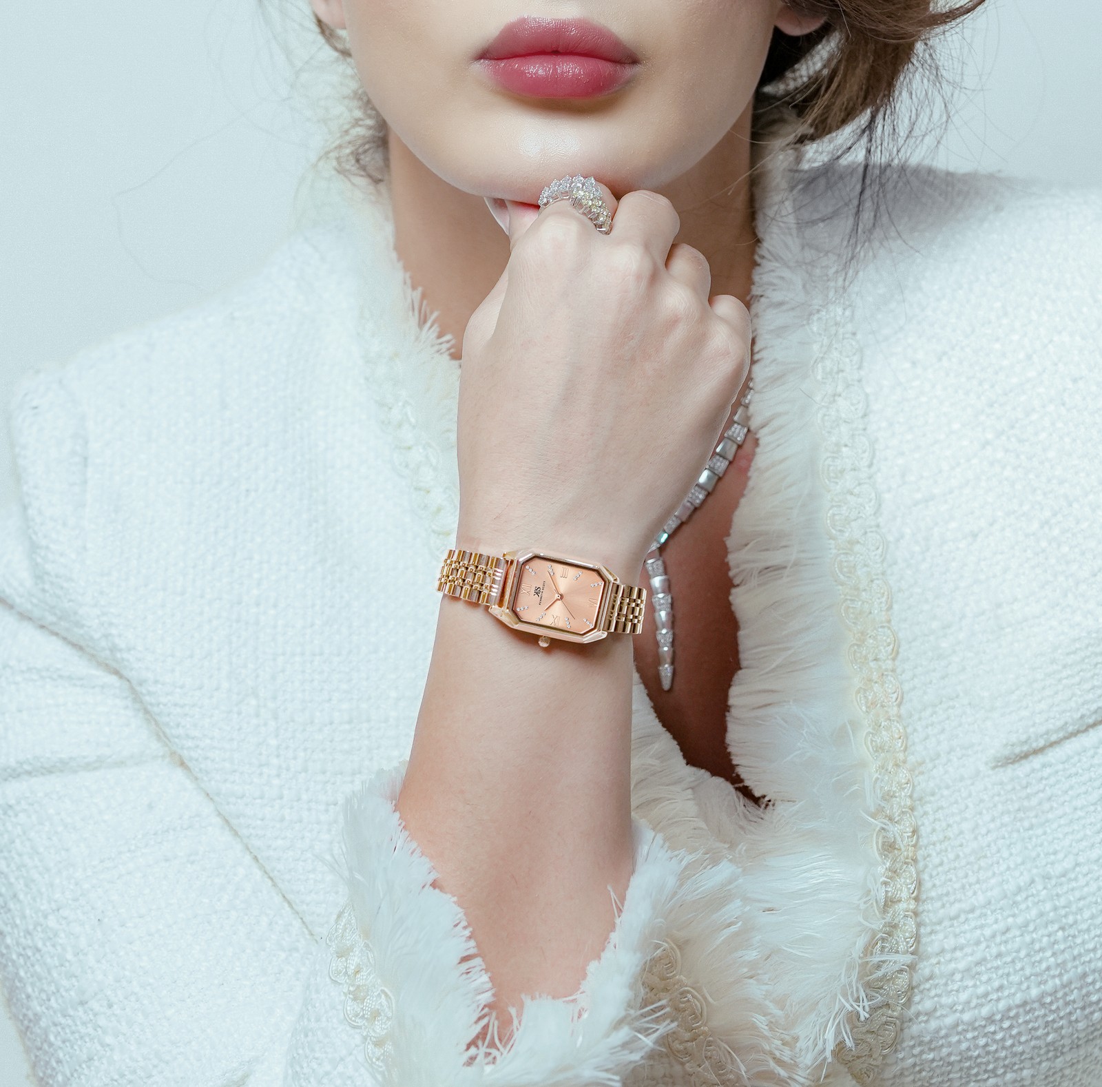 Kenneth Scott Women’s Analog Watch | Rose Gold Dial, 24mm, 30 m (3 ATM)