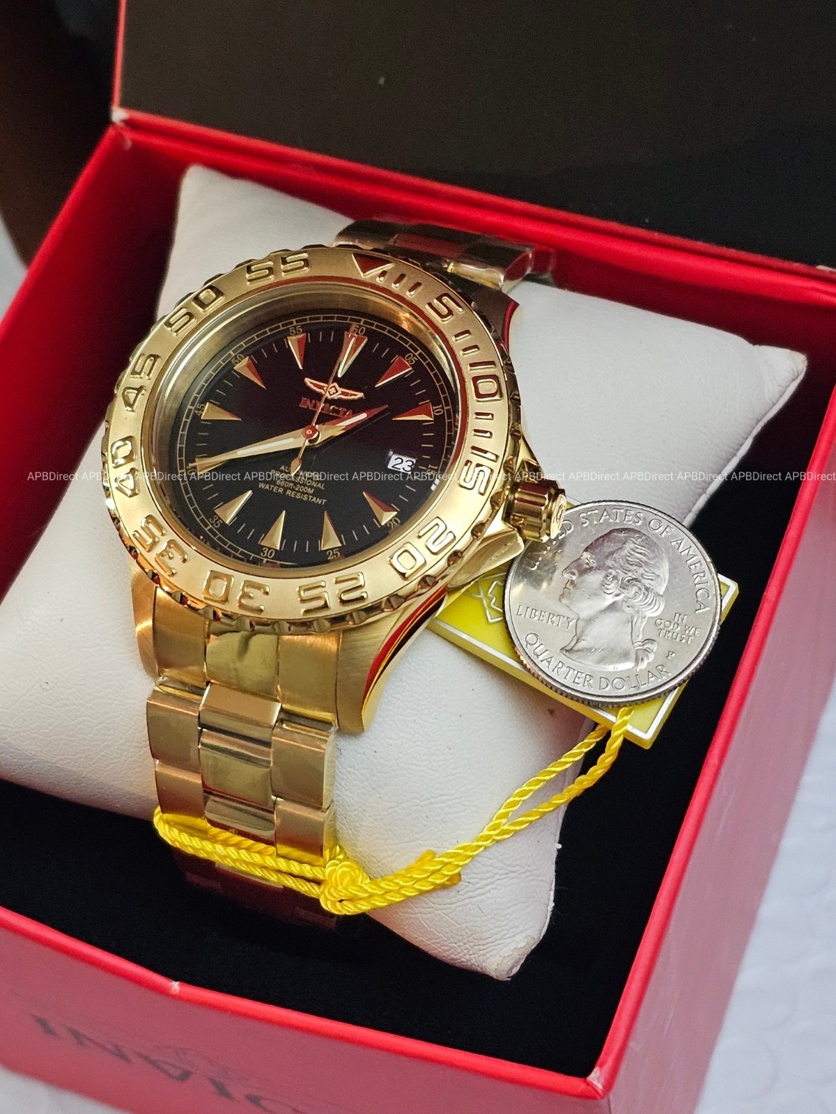 Invicta – Ocean Ghost Automatic – Gold Plated – Exhibition Caseback – mens watch