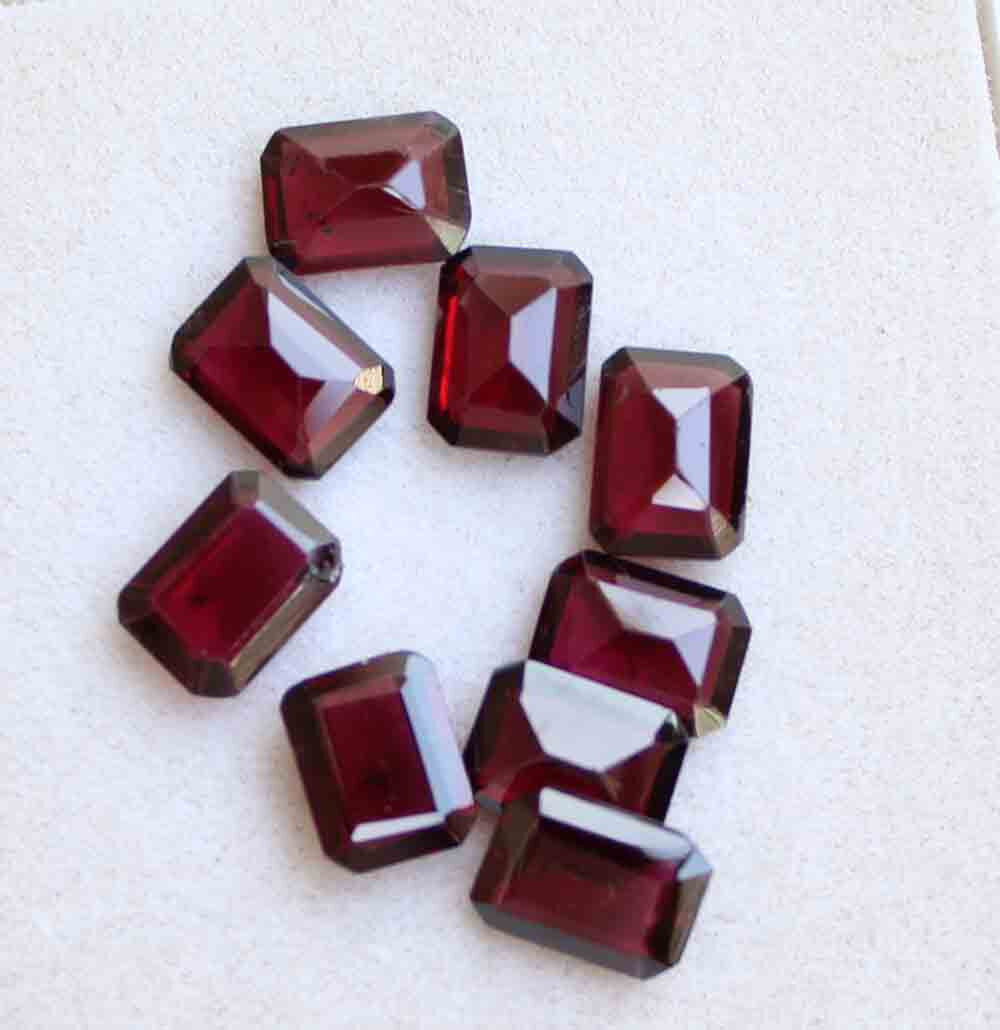 13.90 Cts Natural Red Garnet 6×8 mm Octagone Faceted Cut Loose Gemstone