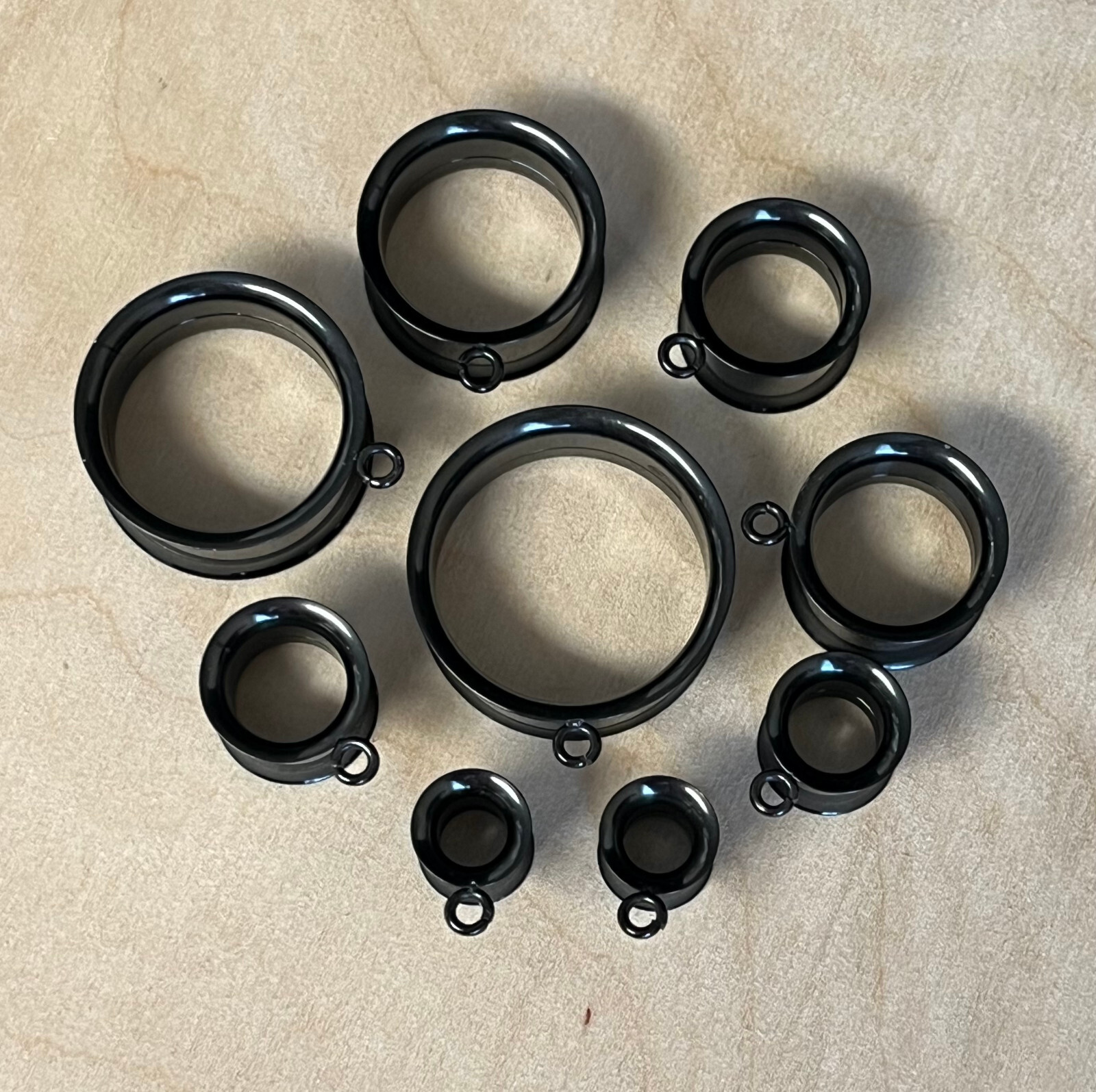 PAIR Add-Your-Own-Design Dangle Internally Threaded Double Flare Tunnels Plugs
