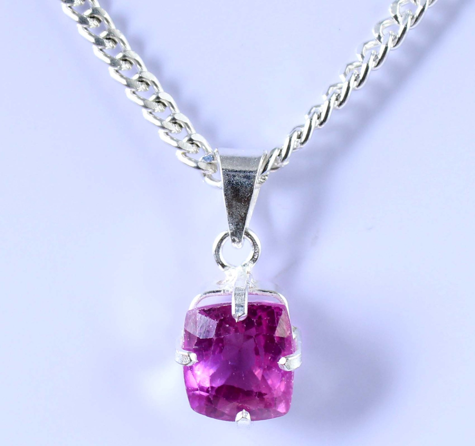 13.20 Ct Natural Cushion Cut Pink Morganite Gemstone Certified Pendant See Video