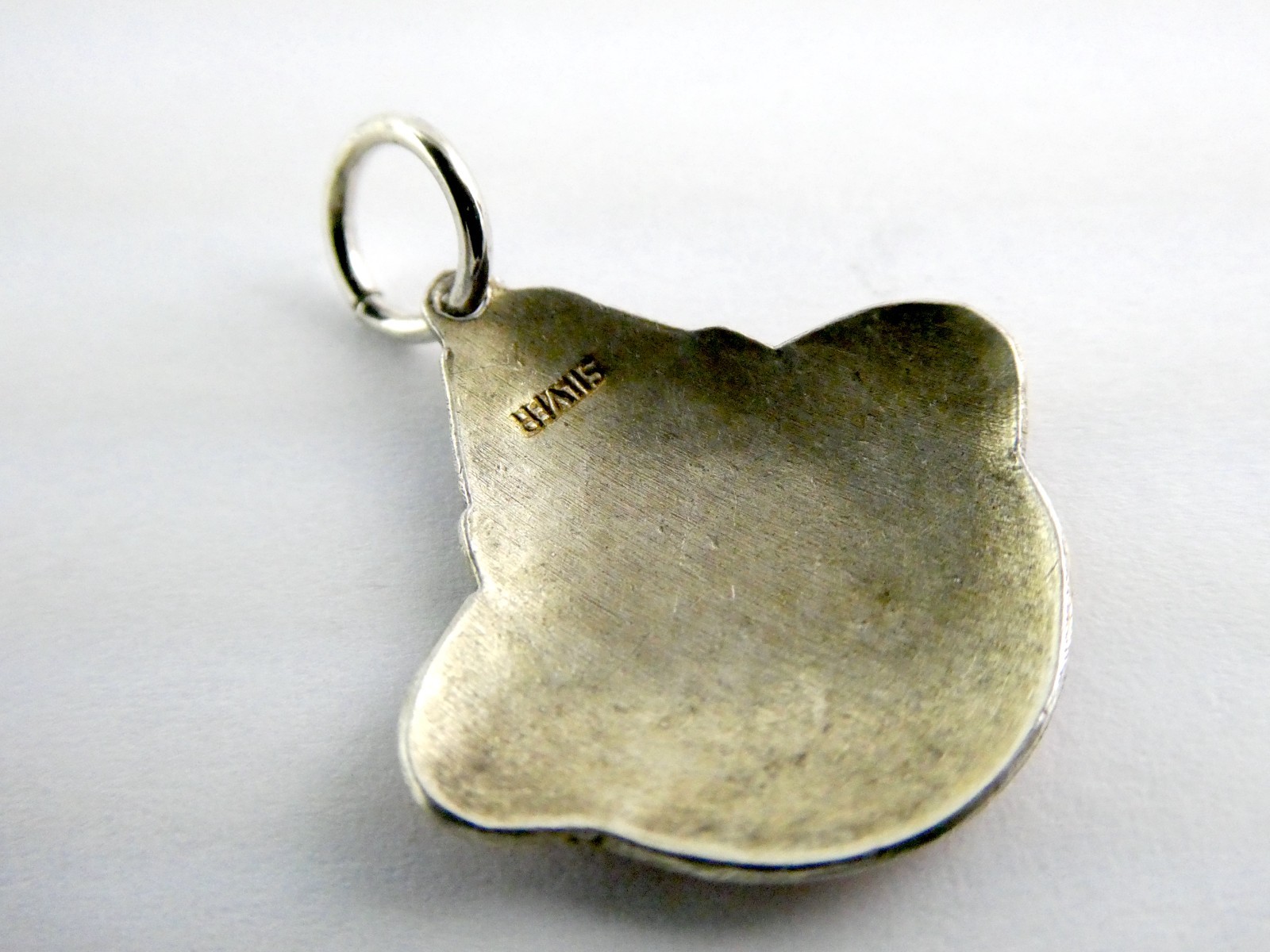 Vintage Chinese Export Sterling Silver Enameled Butterfly Charm Pendant AS IS