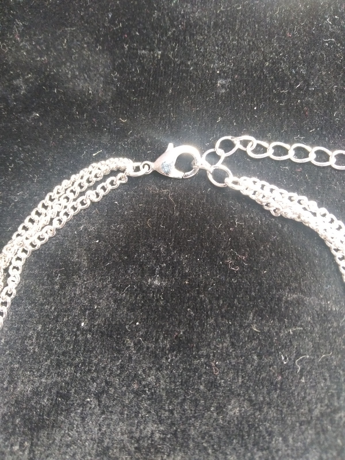 Multi-chain Adjustable Necklace with Dangle Pendants of Various Stones
