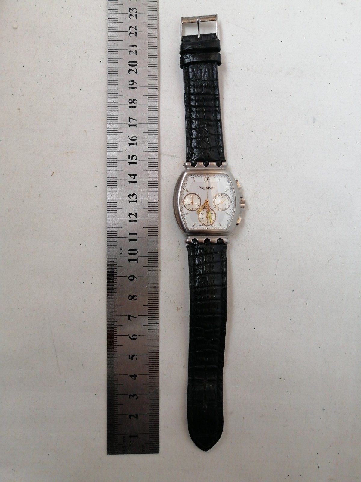 SERVICED Vintage Pequignet Chrono 37 Jewels ETA 2894-2 Swiss Automatic Men Watch