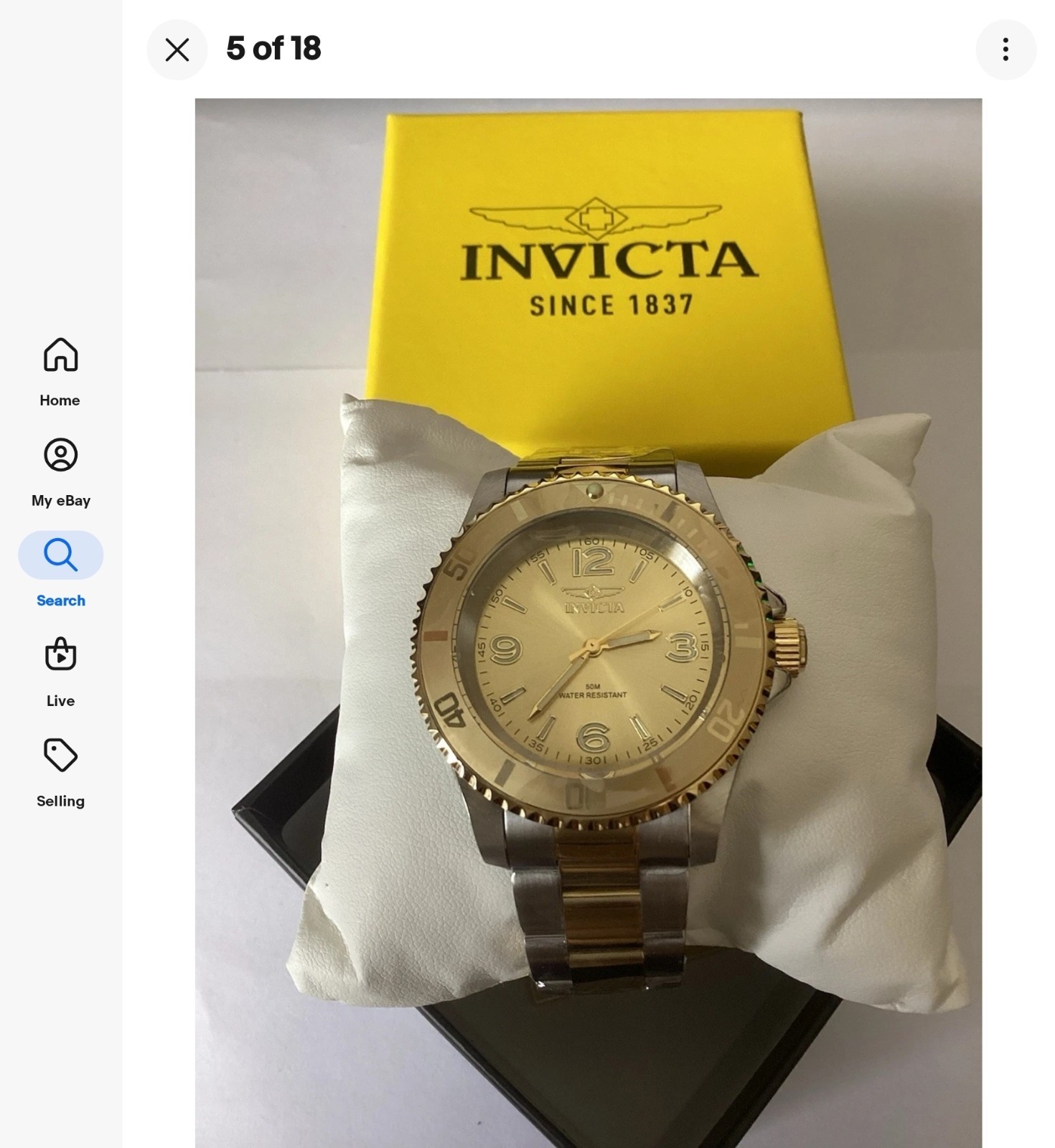 Invicta Specialty GOLD AND SILVER COLOR STAINLESS STEEL Men’s Watch (69725)