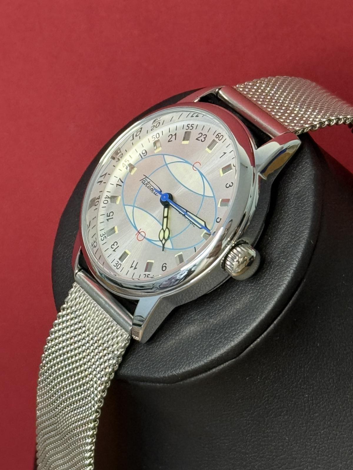 Watch Rakets 24h Mechanical Wrist Polar Mens Russian Soviet USSR Strap Vintage