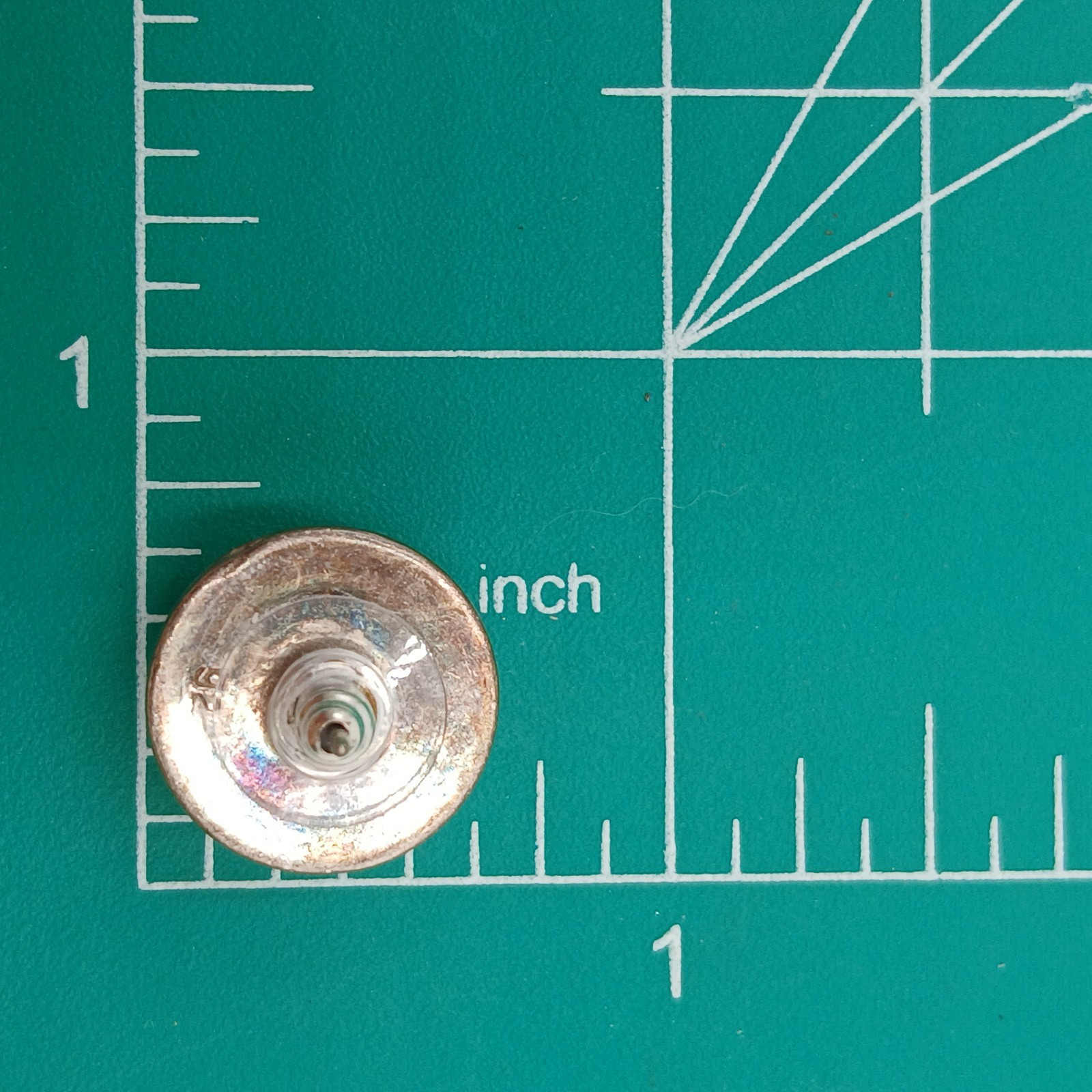 VTG 925 Dome Stud Earrings 0.5in Sterling Silver 3.85g Etched Swirl Estate READ