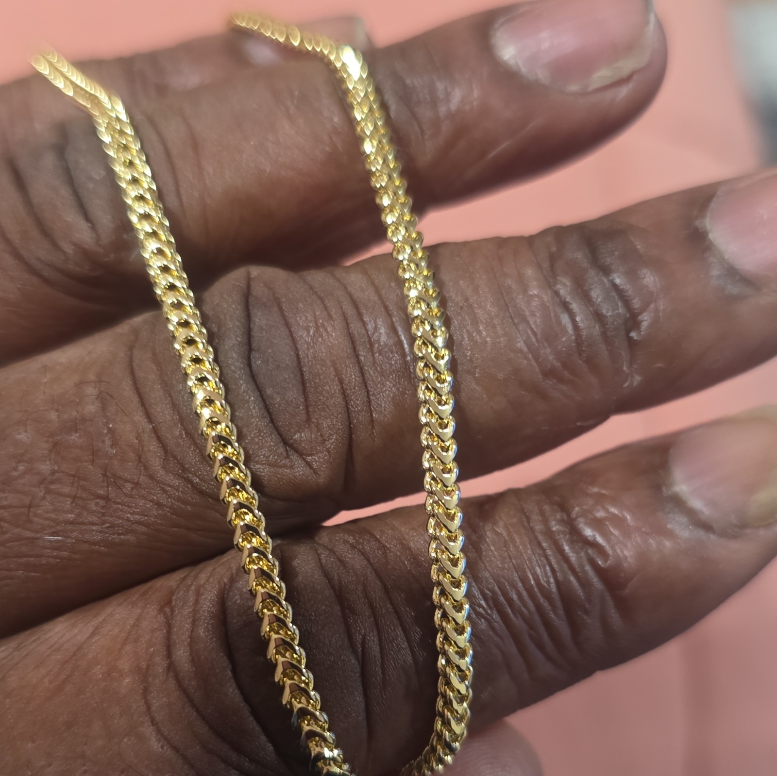 Gold Tone Curb Link Chain Necklace, Metal, Lobster Clasp Closure, No Stone