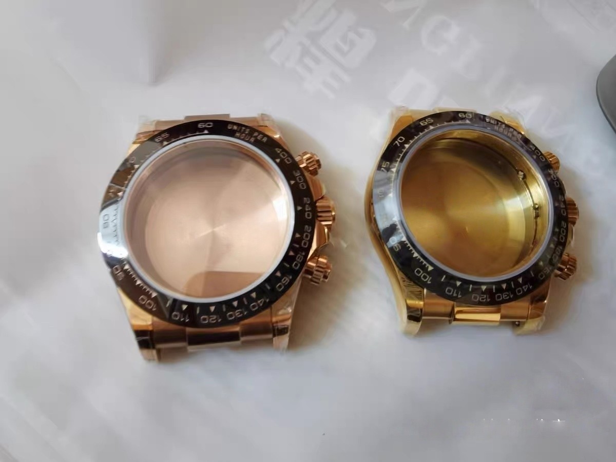 Watch Repair Polished Steel Chronograph Case Bezel For Caliber 7750 Movement