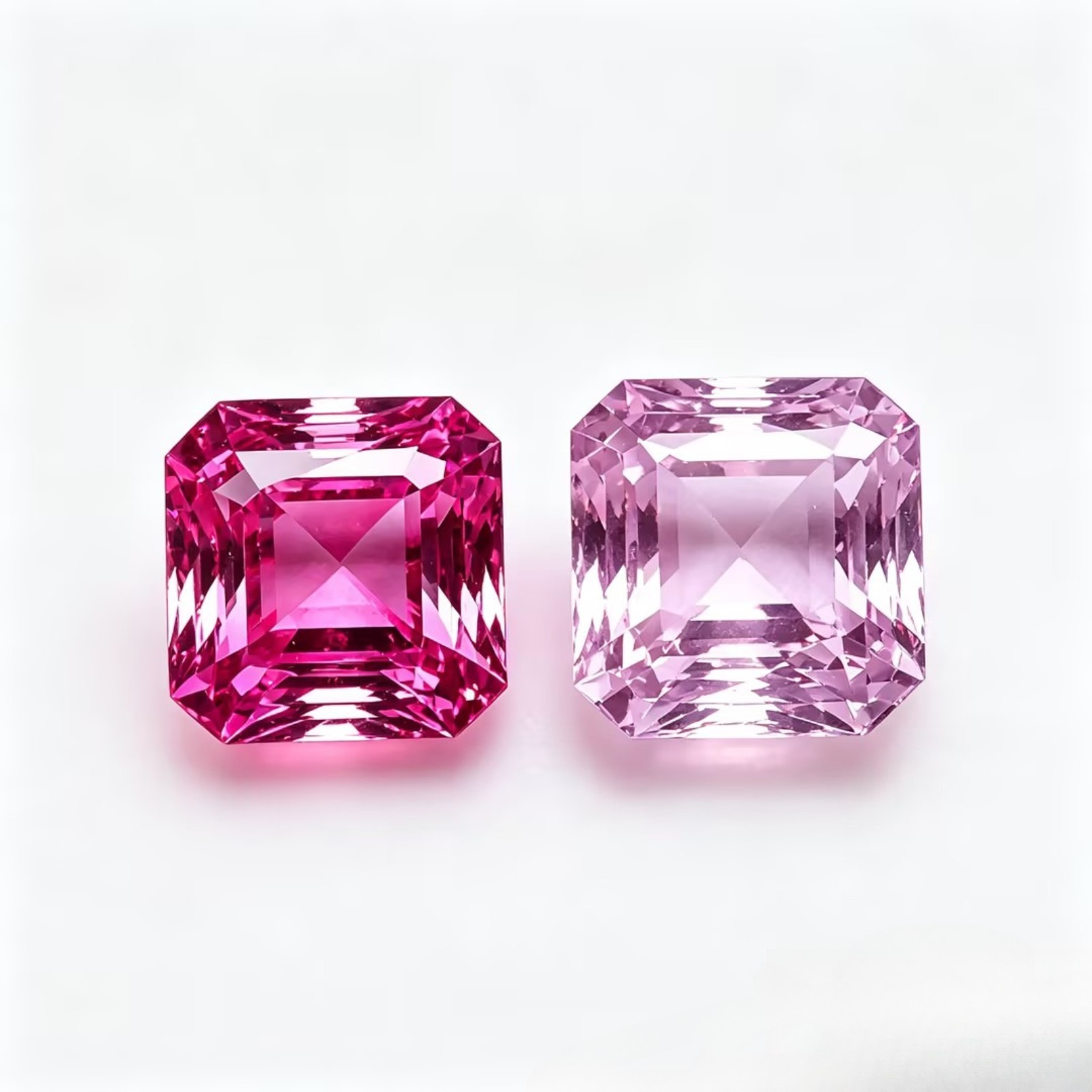 Asscher Cut Pink Color Lab-grown 0.5-3.5ct for Jewelry Bulk Gemstone for Setting