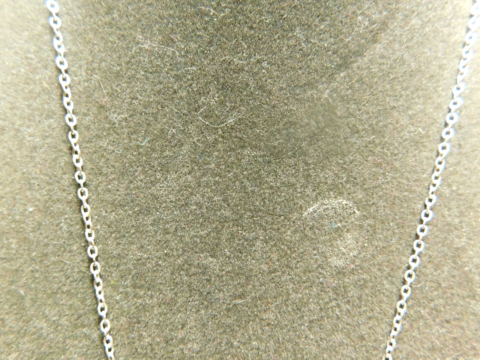 Kenneth Cole~Reaction (KCR) Silver Necklace & Large Round Green Abalone Pendant