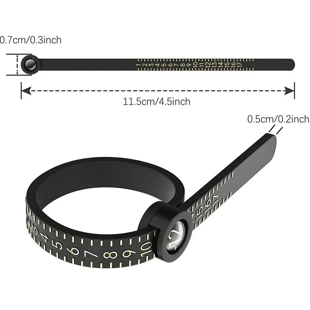 Ring Sizer Measuring Set 1-17 USA Rings Finger Size Jewelry Sizing Measure Tool