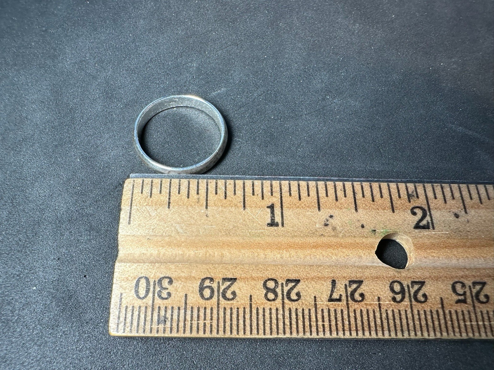 1.58g Vintage Sterling Silver 925 Band Ring Simple Stackable M Size 4.5