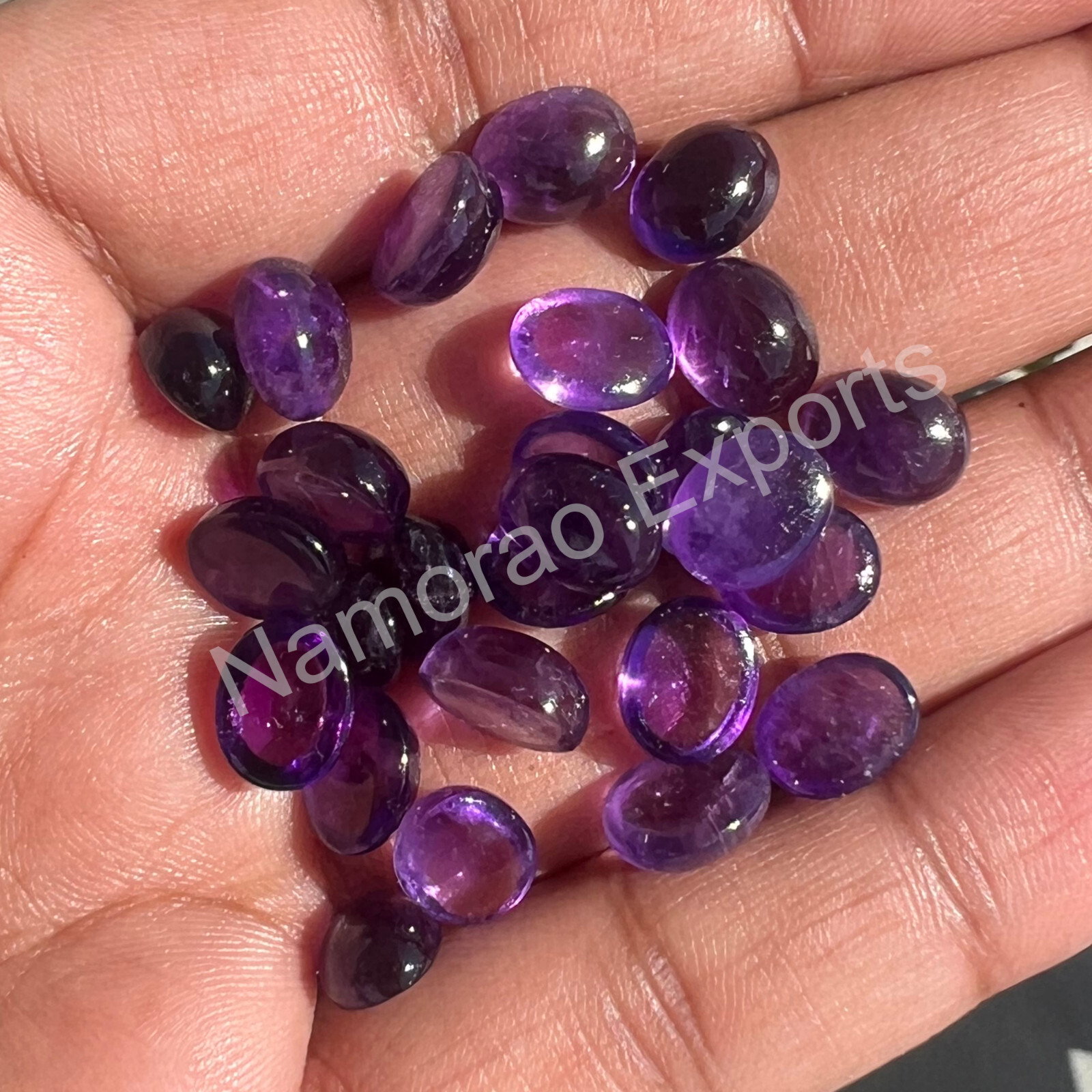 Natural Amethyst Oval 3×5 mm to 15×20 mm Cabochon Loose Gemstone Lot