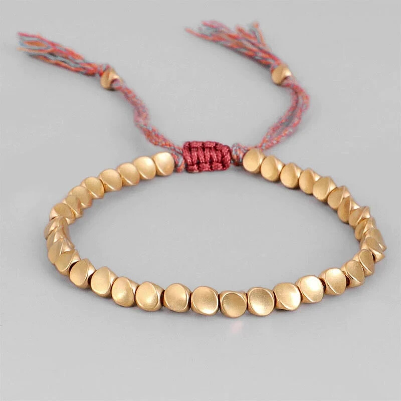 Tibetan Copper Alloy Beads Healing Reiki Handmade Lucky Rope Men Women Bracelet