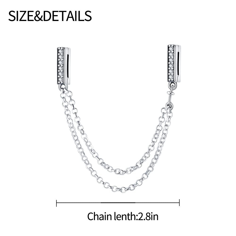 KUNSIR 925 Sterling Silver Clip-On Charm for Reflexions Mesh Bracelet Charm B…