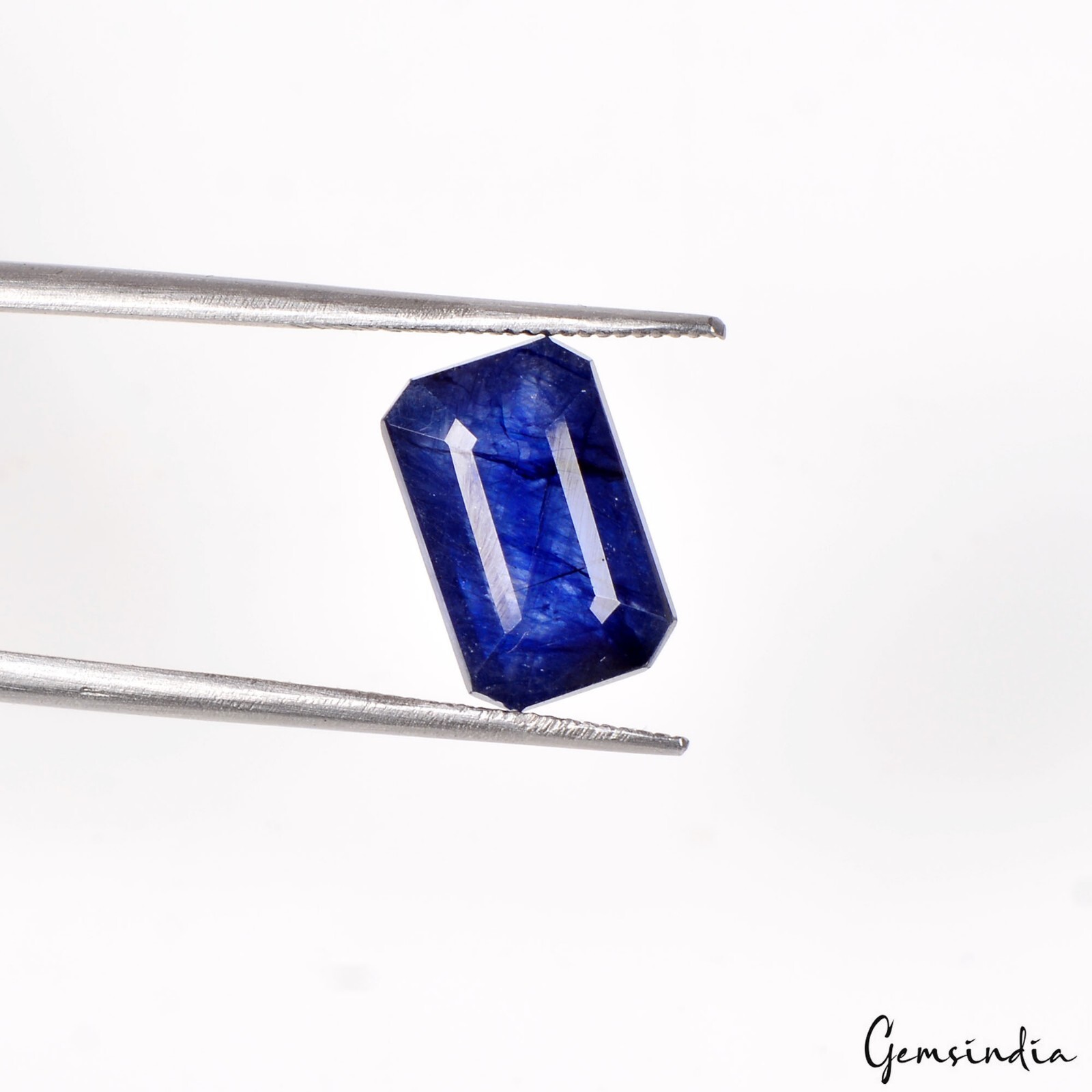 IGL&I Certified 6.50 Cts Natural Ceylon Blue Sapphire Octagon Cut Gems For Ring