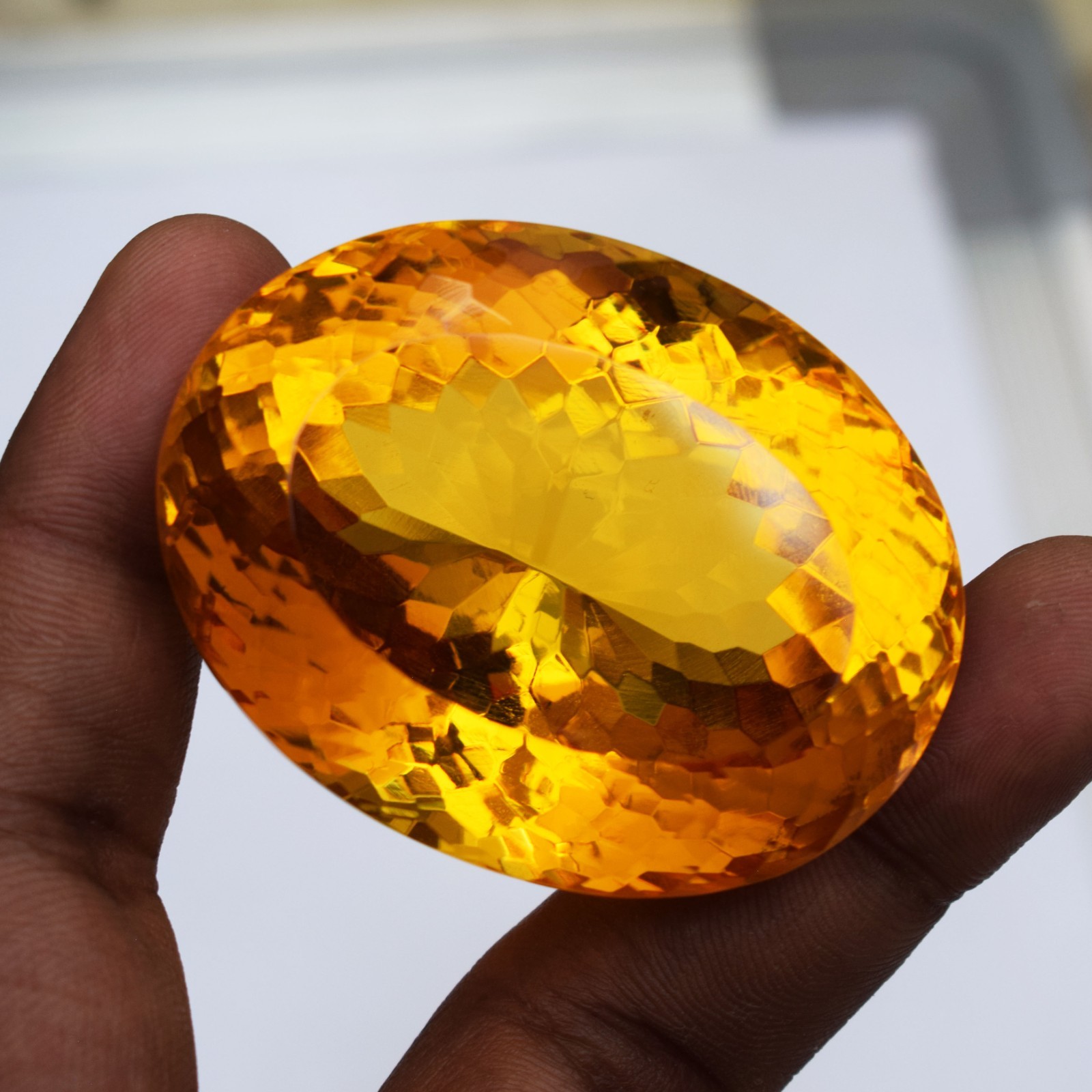 431.75 CT Flawless Yellow Orange Topaz Oval Cut Certified Loose Gemstone