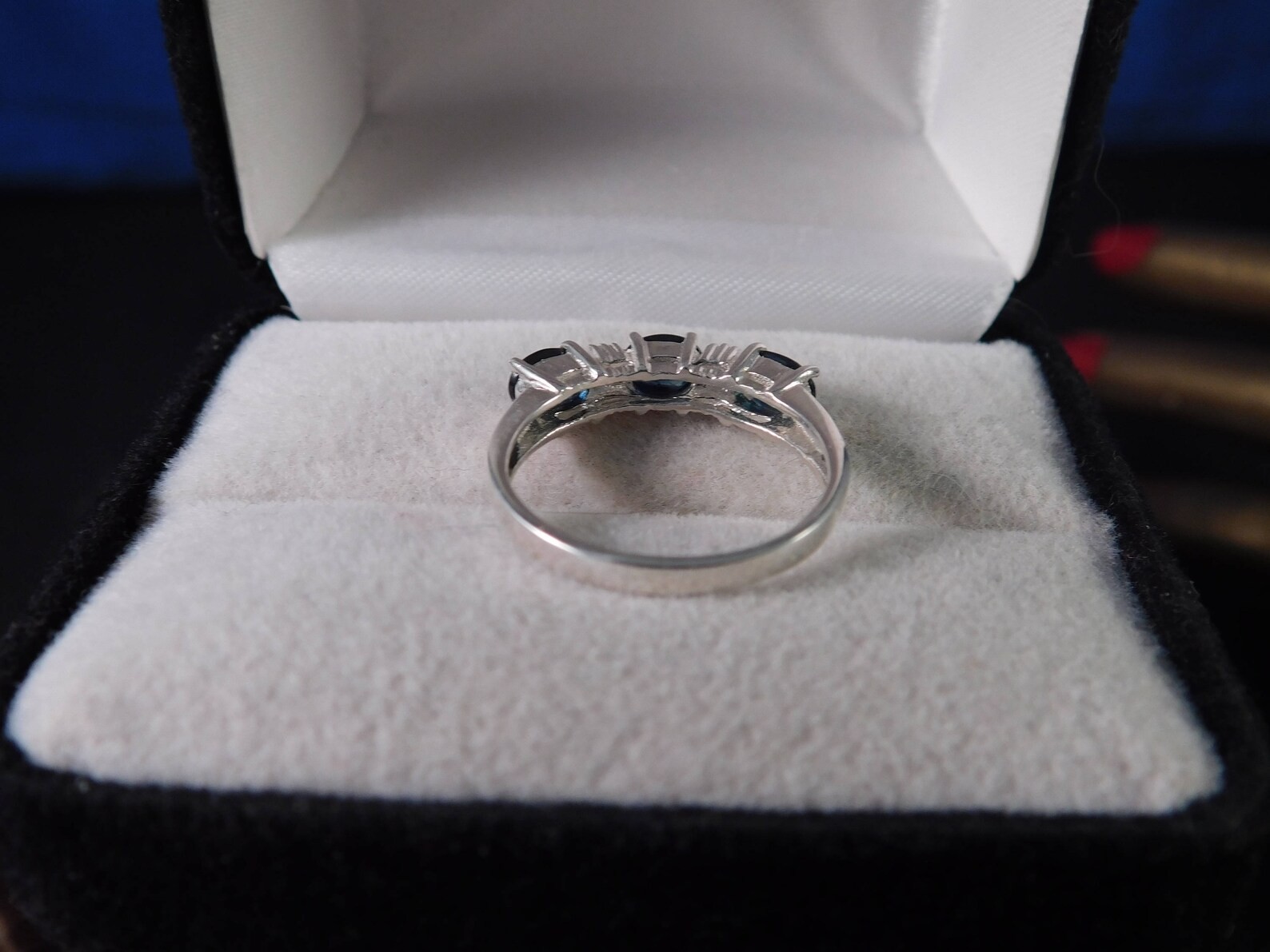 3.00 Ct Oval Cut Natural Sapphire Diamond Engagement Ring 14K Solid White Gold 6