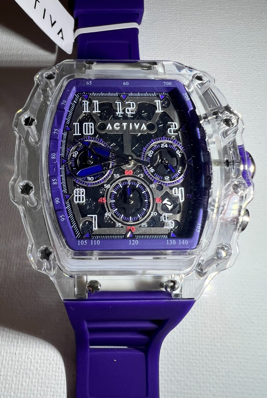Activa X Invicta Men’s Watch | Skeleton Dial | 44.3mm | Purple | ACW2305-010
