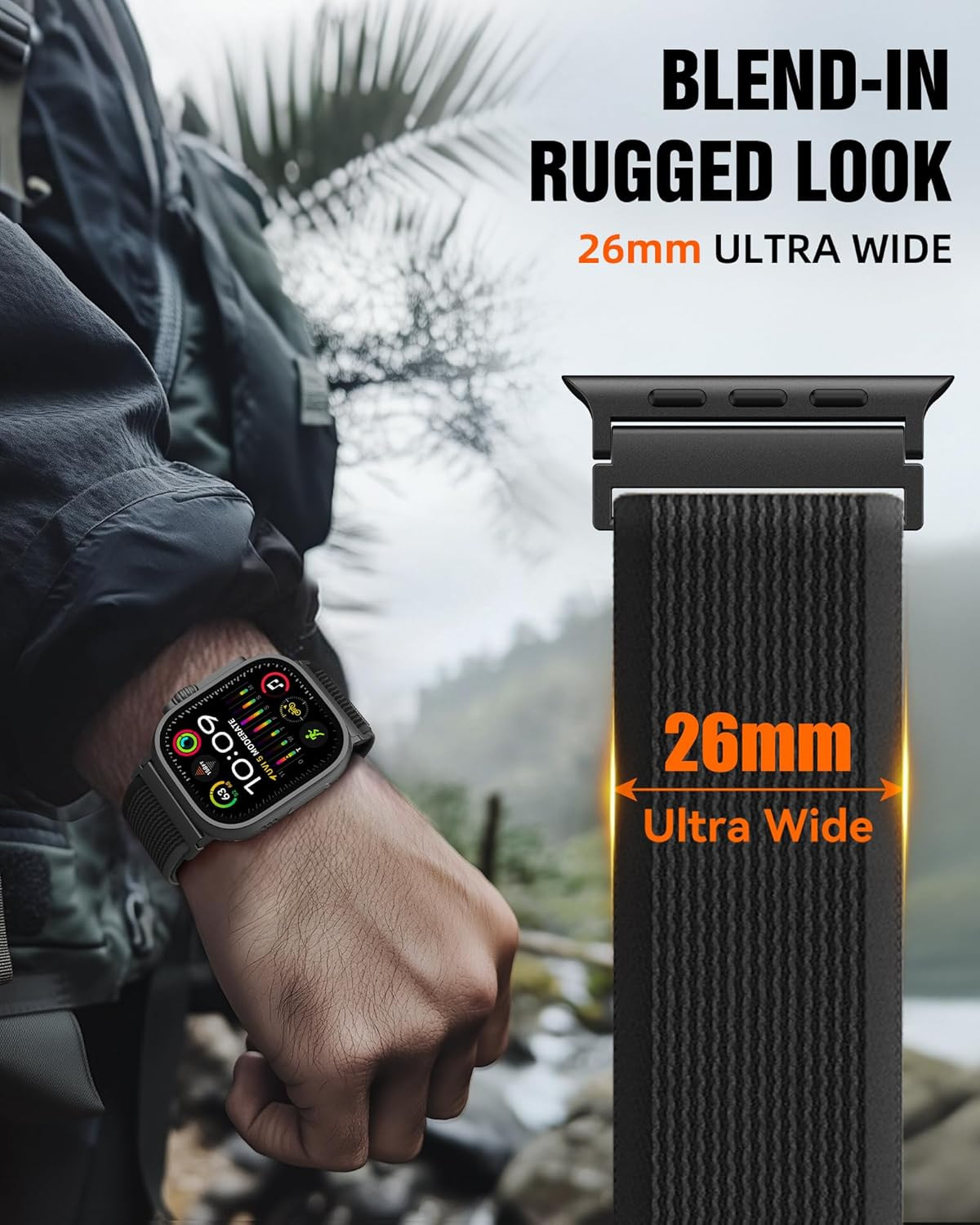 Trail Loop Nylon Sport Band Compatible with Apple Watch Ultra 3 2 Band for Men 4