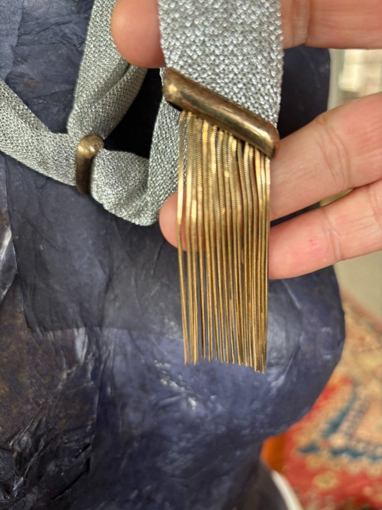 Adami & Martucci mesh necklace with GOLD tassel free shipping