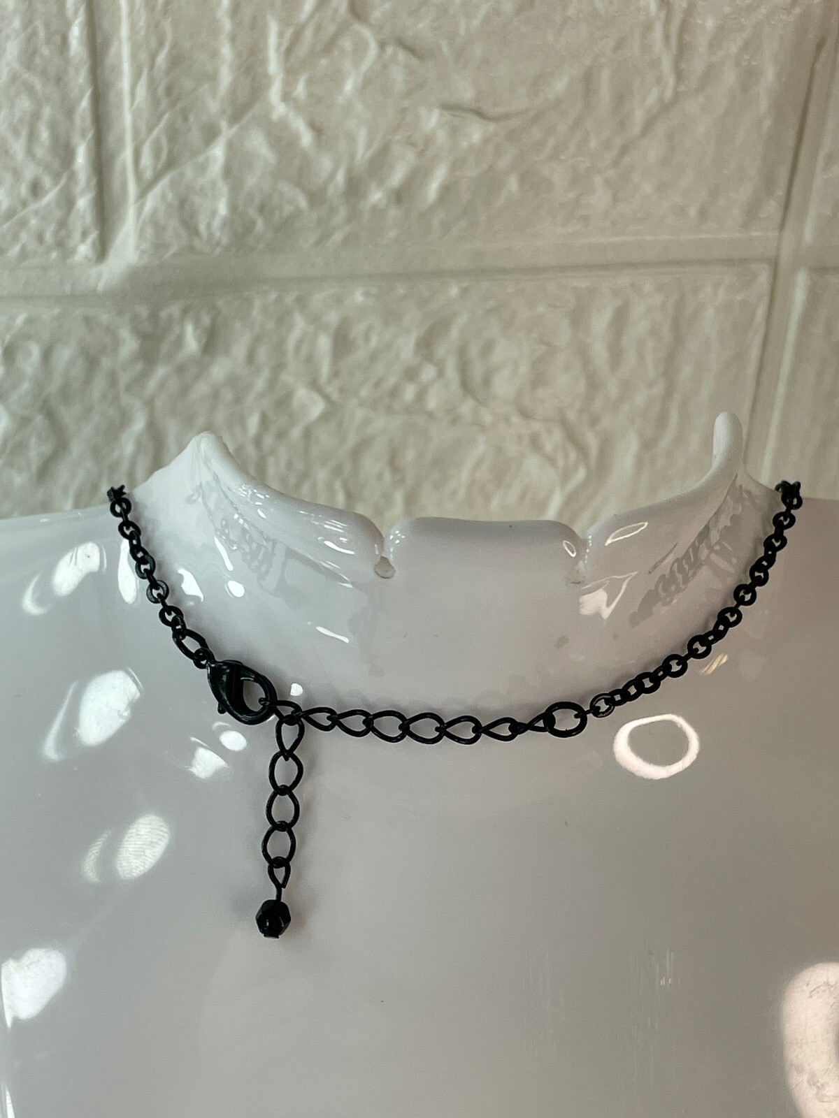 Vida Jewels Black Bar Bead Charm Statement Necklace 18 inches