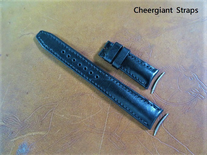 IWC Pilot Mark XV curved end leather strap watch band Made In Taiwan Cheergiant