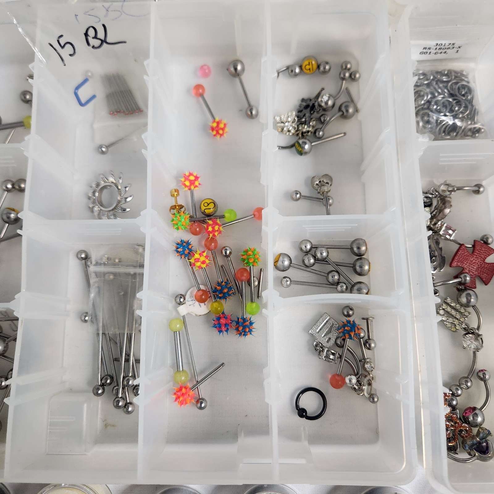 Vintage Body Jewelry Piercing HUGE Lot – Ear, Nose, Nipple, Lip Etc….