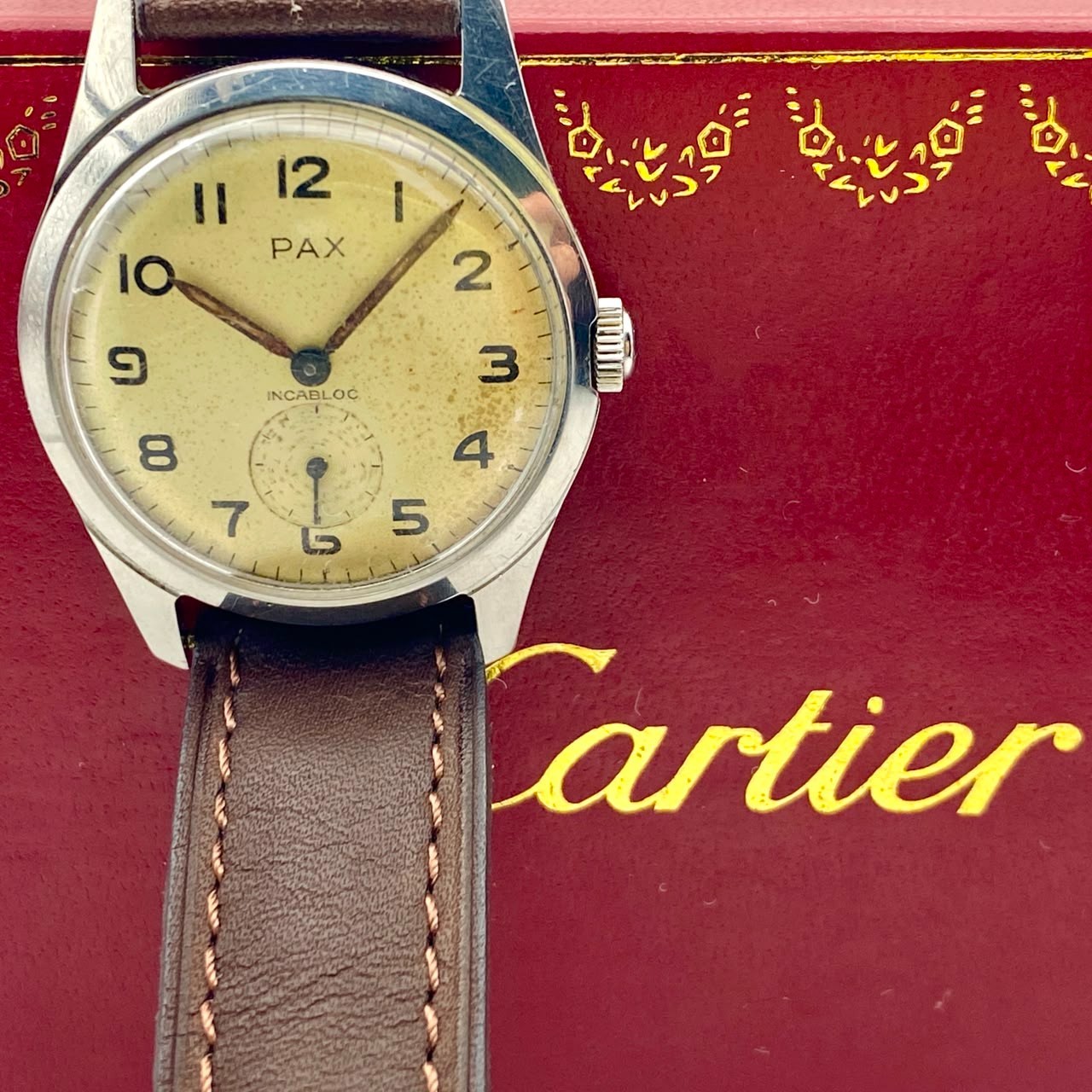 1950’s Vintage & RARE PAX French Military Watch Men’s Manual Wind Swiss Movement