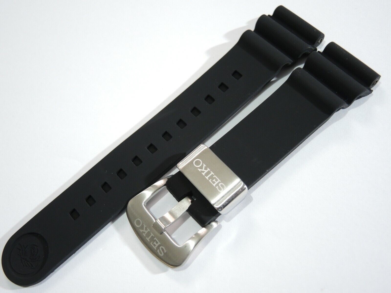 NEW 22MM BLACK SILICONE RUBBER STRAP DIVERS SRP TURTLE OR SKX007/6309-7040 WATCH