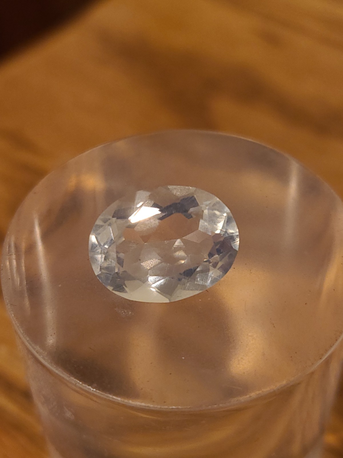 Clear Faceted Mexican Jelly Opal – 5.5 carats – 15.0 x 11.6 mm x 7.4 mm depth