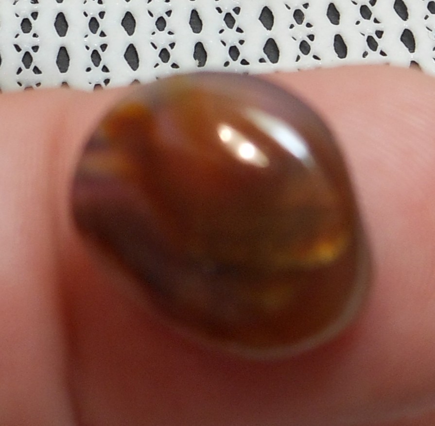 11.00ct Mexican Fire Agate 16.5mm x 13.6mm x 6.1mm