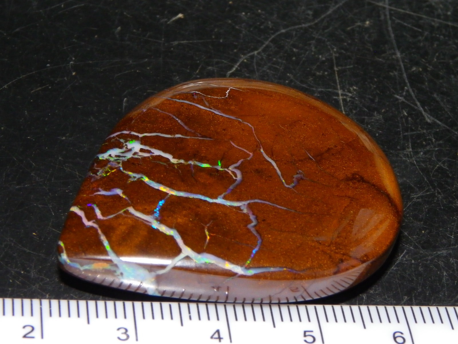 Quality Opalton Boulder Matrix Opal Freeform Cab 128.78cts Multicolour/Veins Qld