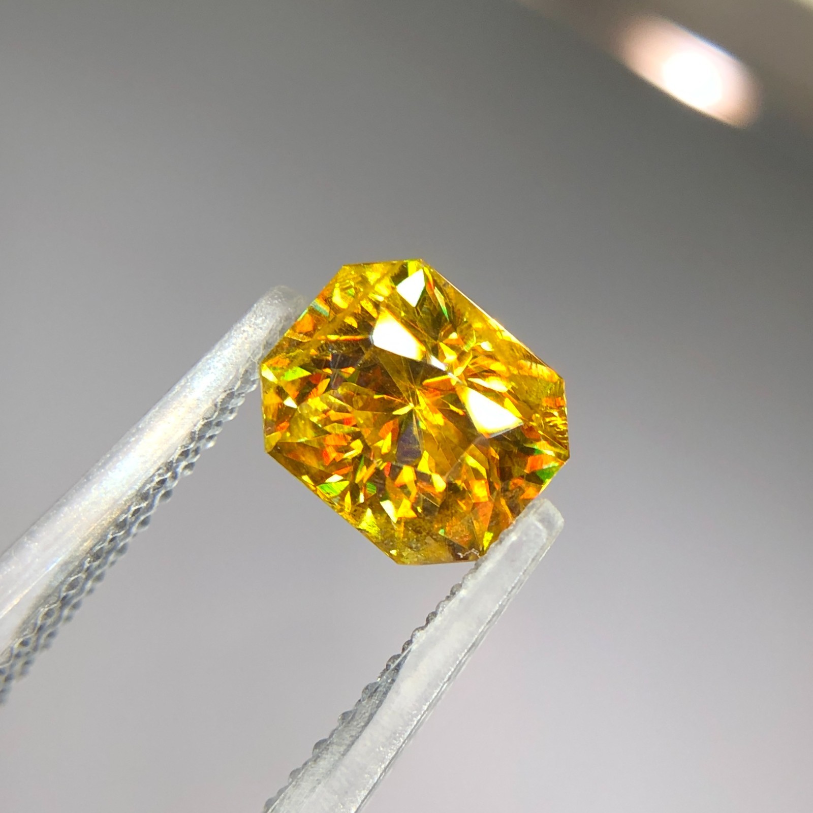 1.45 Carat | Natural Full Fire Sphene Titanite | Step Cut Gemstone Pakistan