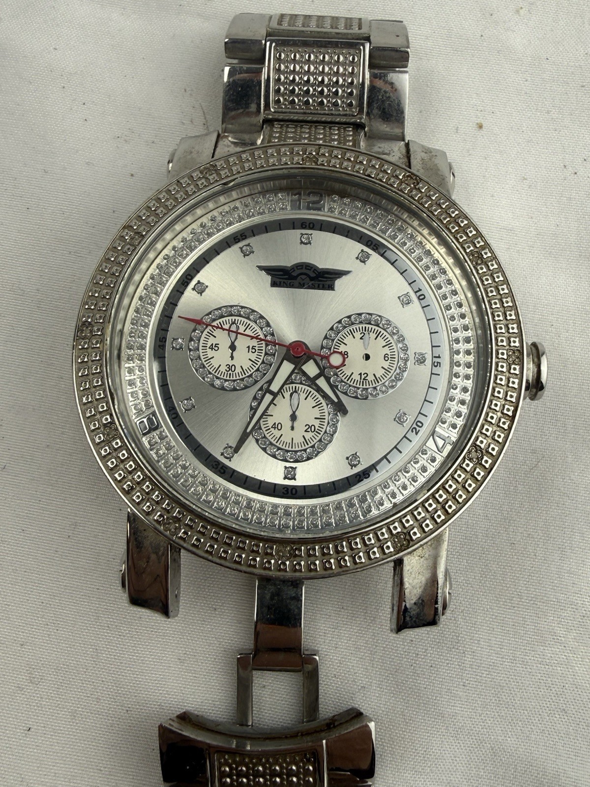 King Master GENUINE Diamond Watch FOR PARTS OR REPAIR