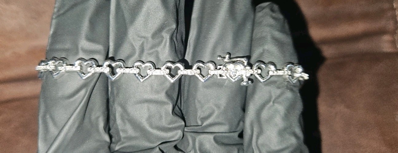 7 Inch, 6.3mm *105 NATURAL Diamonds* 1/10th Ctw. 925 Sterling Silver Bracelet