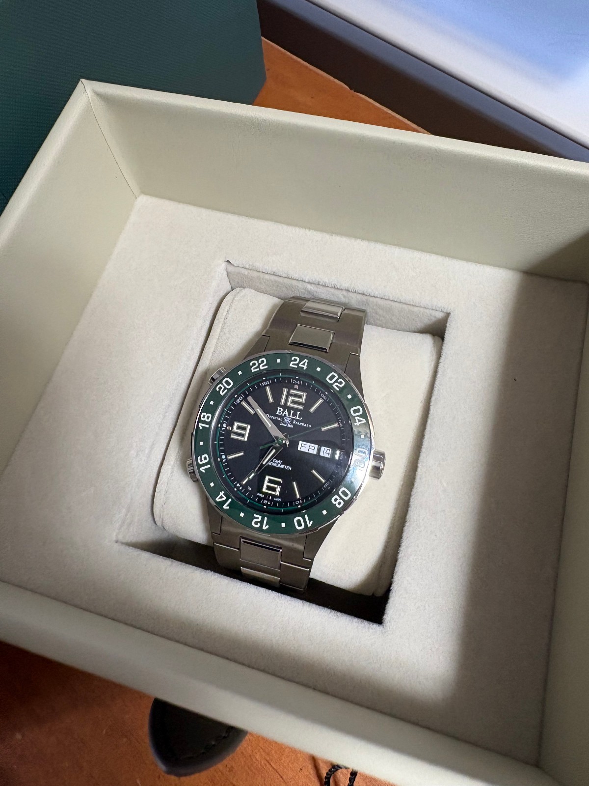 Ball Engineering titanium Roadmaster Marine GMT Mens Watch Pristine Condition !