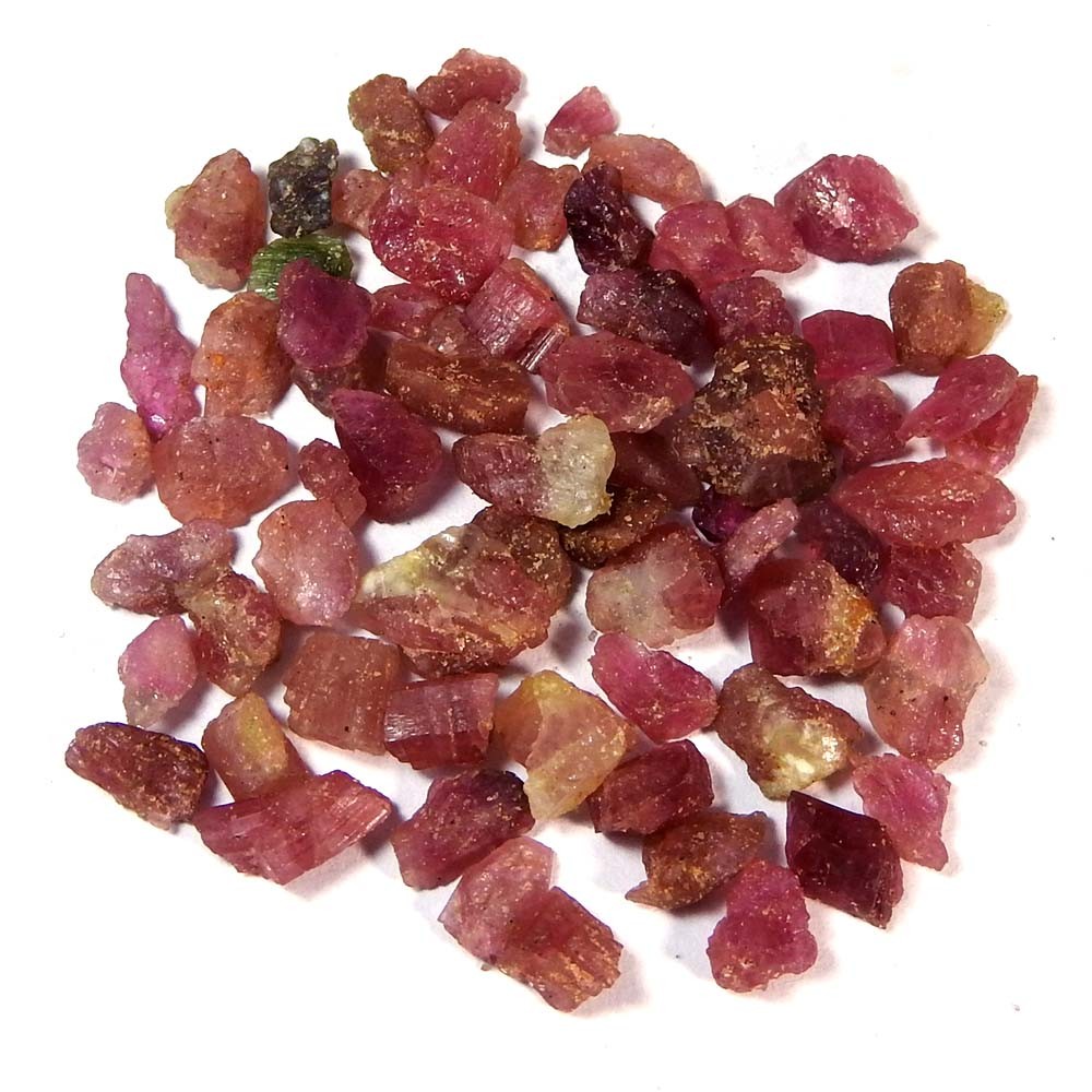 58.85Cts100%Natural Pink Tourmaline Small Rough Cabochon Loose Gemstone.lot
