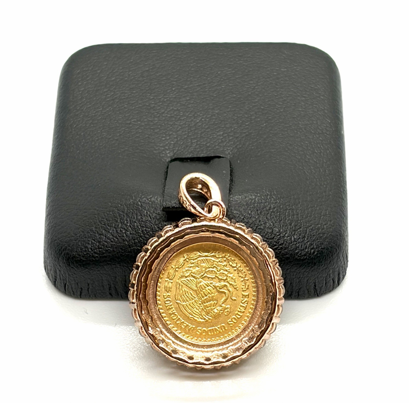 24K Gold Libertad 1/20 oz Gold Coin Pendant Sterling Silver 925 CZ Gift