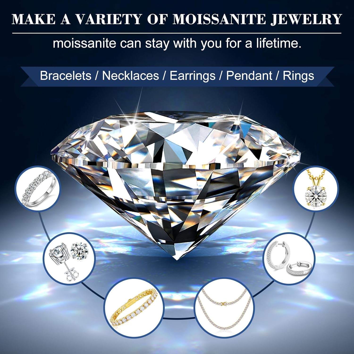 0.7mm ~3mm D Color 1 Carat Per White D Color Small Sizes Moissanite Loose Stones