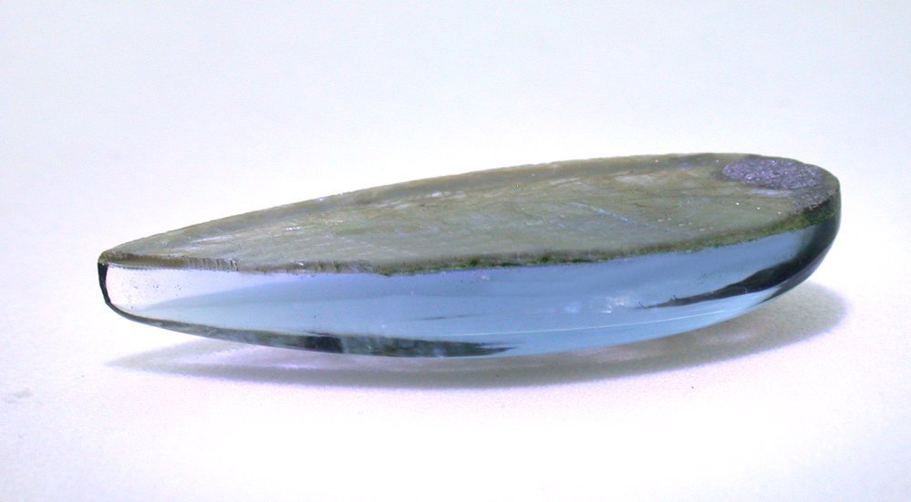 ONE 18mm x 10mm Custom Cut Highdome Pear Doublet Blue Quartz Labradorite Cab Gem