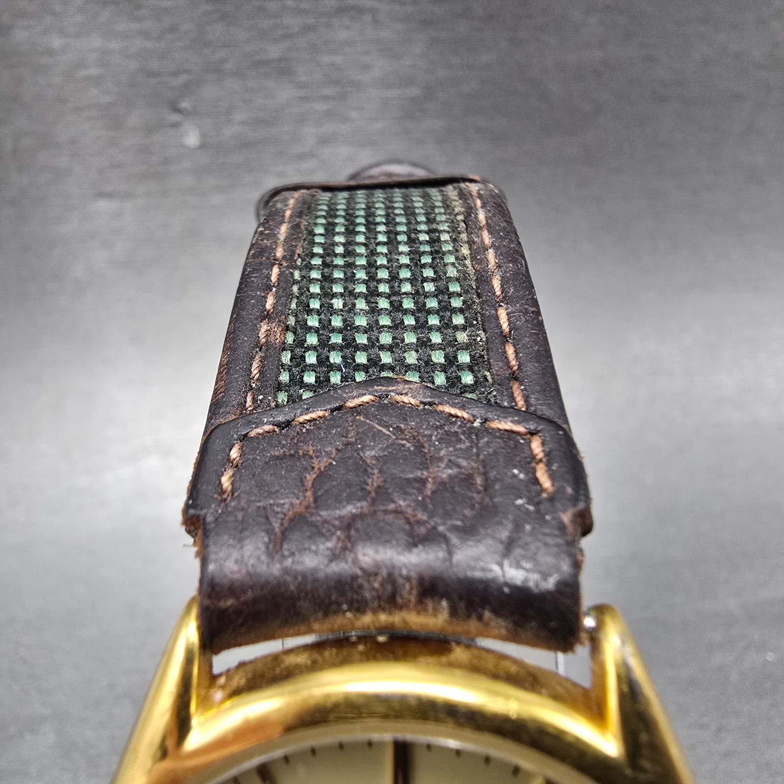 Bulova Watch Men 33mm Champagne Dial Gold Tone Date Round 97B43 New Battery