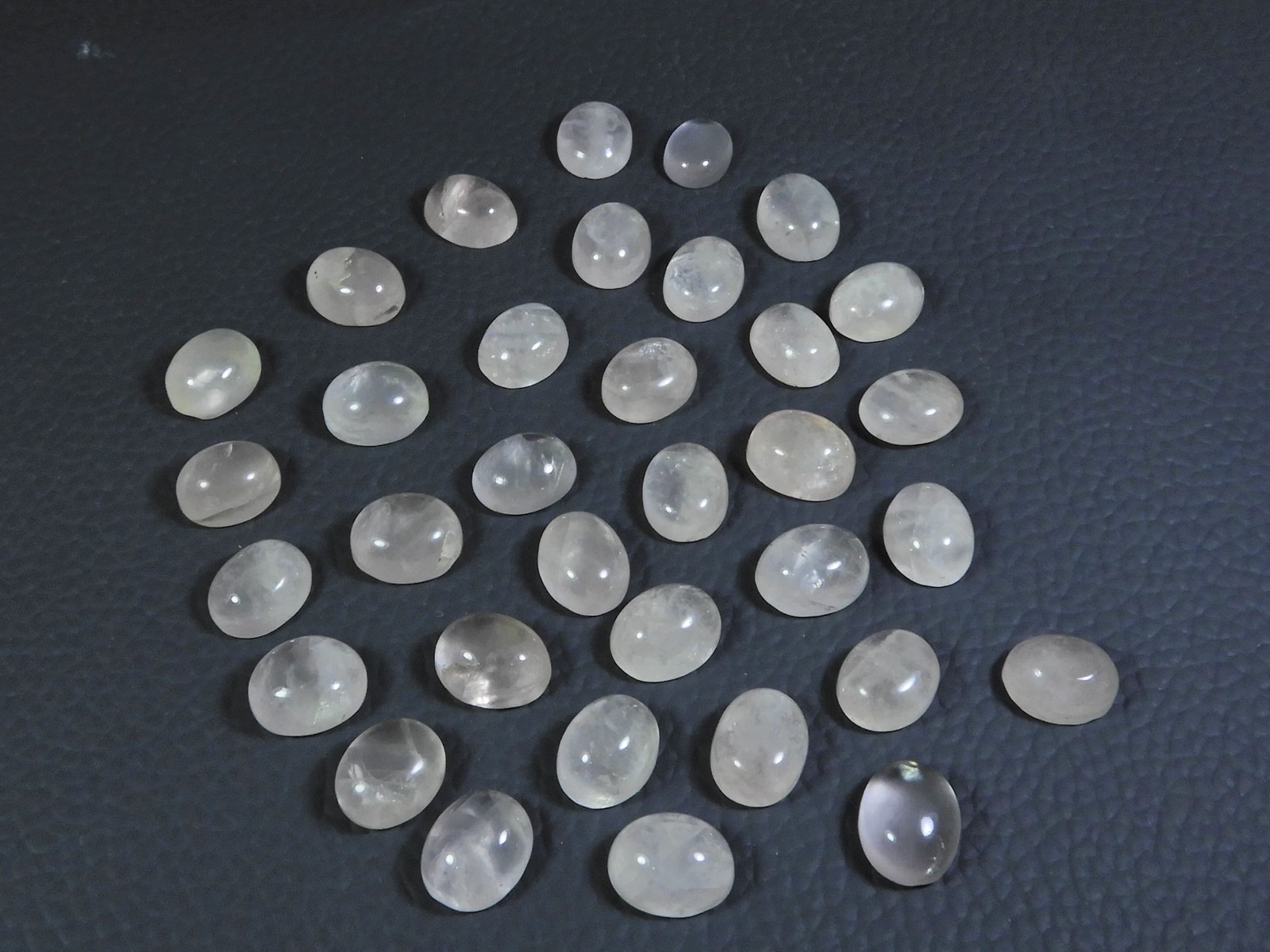 8X10MM Natural Rose Quartz Oval Cabochon Loose Gemstone 32Pcs Lot 100Cts.