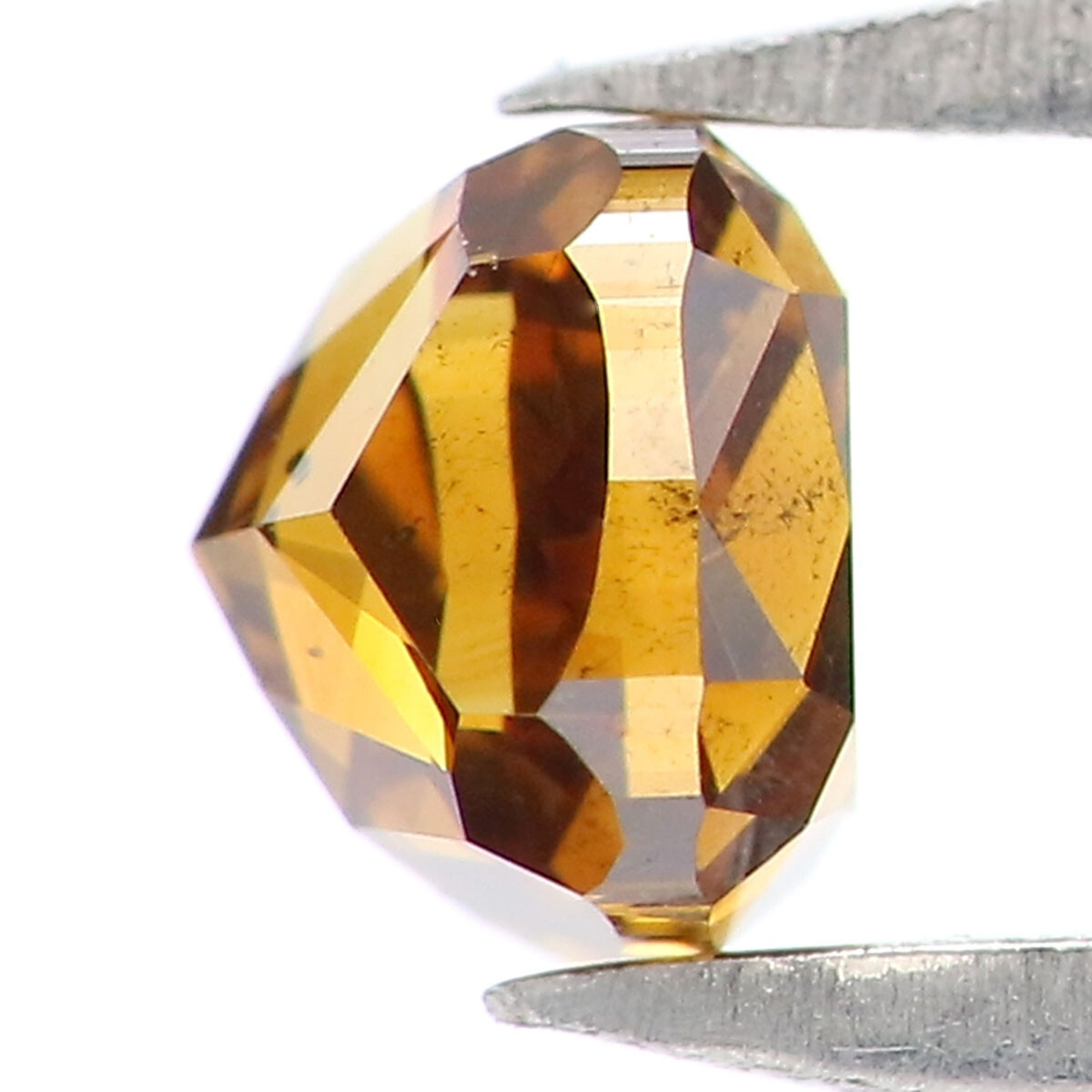 0.34 Ct Natural Loose Cushion Diamond 3.65 MM Coffee Brown Color Diamond KQ807