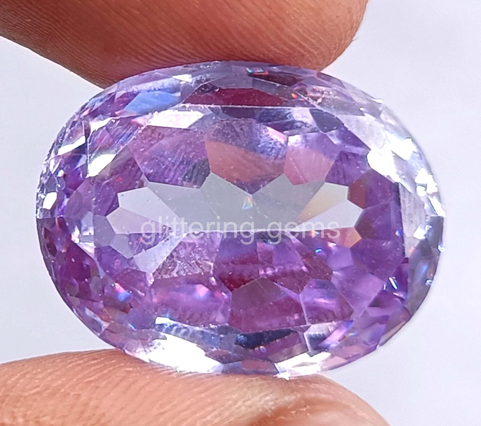 Natural Purple Amethyst 40.55 CT Oval Shape Certified Loose gemstone 5AIL