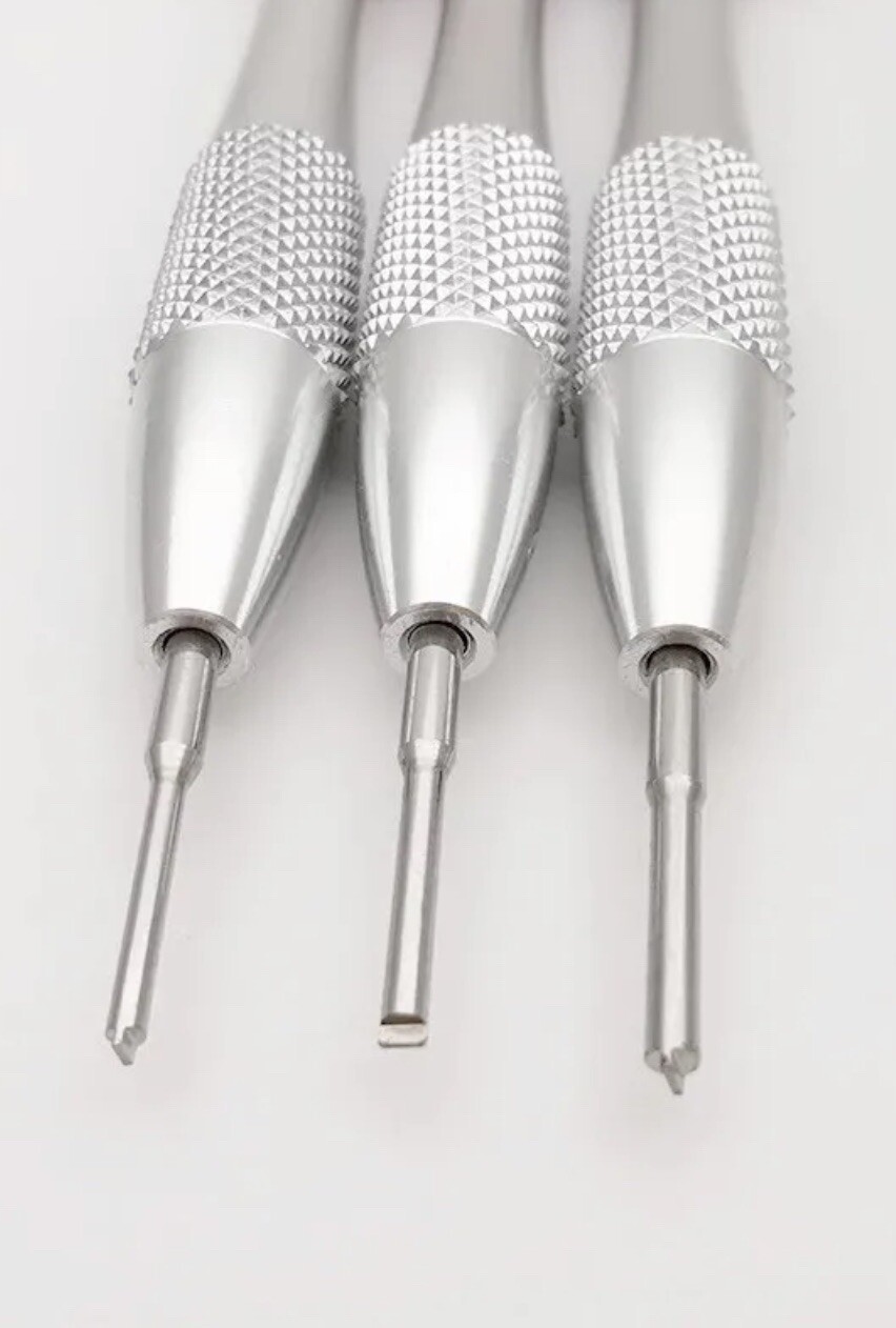 3PC Watch Link Screwdrivers Parallel T Blade Perfect Fit for Rolex Omega Tudor