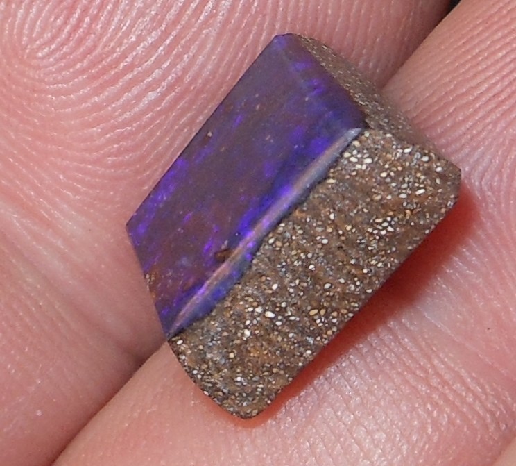 10.85ct Australian Boulder Seam Opal 13.3mm x 13.1mm x 5.7mm